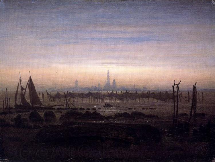 Caspar David Friedrich Greifswald in Moonlight